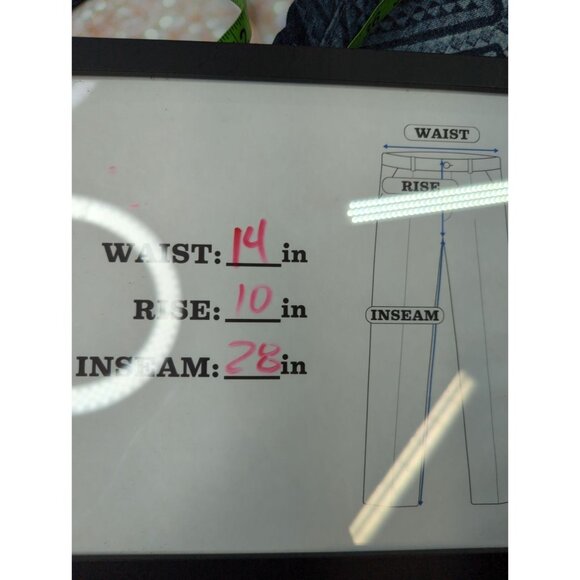 Tokyo Darling Womens Size 4 High Waisted Wide Flare Diamond Pattern Jeans - Picture 7 of 7